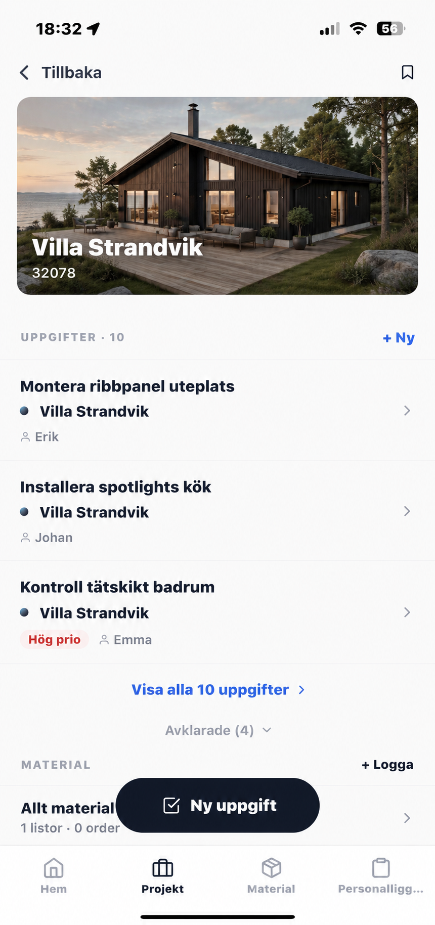Hantverkarens hemskärm i Tida